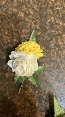 Small Sola Flower Corsage 4” “It’s a Girl/Boy” Child-size