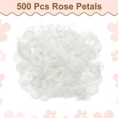 500pcs Artificial Rose Petals Fake Silk Flower Petals for Wedding, Pure White
