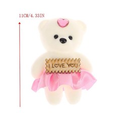 10PCs Bear Doll Love Bear Flower Bouquet Decor Dressed Stuffed Doll Foam Tool