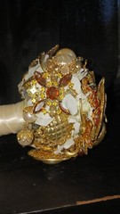 Handmade Bridal Brooch Bouquet Satin Crystal Vintage Pins Bridesmaid