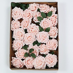 24 pcs 5″ Foam Rose Flowers Stems Wedding Party DIY Events Decorations Supplies