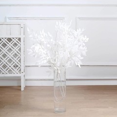 White 2 Bushes 42″ Silk Beech Leaves Artificial Plant Sprays Stems Party Events
