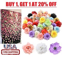 100PCS Artificial Rose Heads Flower Silk Party Wedding Fake Bouquet Decor US