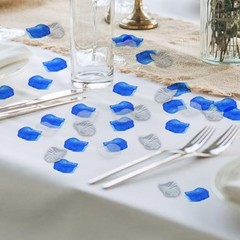1200 Pcs Rose Petals,Blue White Silver Rose Petals Decoration White,blue,silver