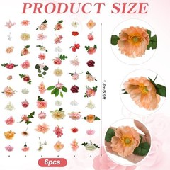 Suncalla 12 Pcs 70.8 ft Wildflower Garland Pre Strung Multi Color Blossom