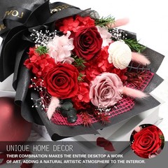 Casaido Preserved Flowers for Delivery, Mothers Day Red Flower Bouquets