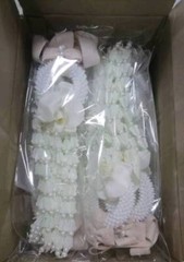 Pair Garland Hanging Artificial Orchid Wedding Ceremony Groom Bride Decor White