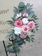ponatia Artificial Wedding Arch Flowers (Pack of 2), Dusty Rose Wedding Flowe