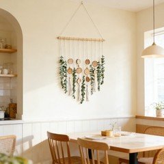 Artificial Eucalyptus Wall Hanging Fake Boho Wall Art Bedroom Kitchen Home Decor