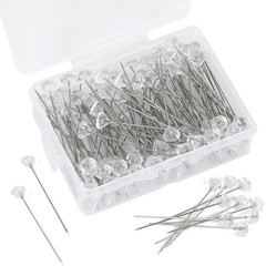 100 Pcs Corsage Bouquet Pins for Flowers, 2 Inch Floral Diamond Pins for Bouq…