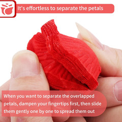 1000 Pcs Petalos de Rosa Artificiales Rojos para Noche Romantica Boda y Eventos