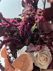 Ling’s Moment 11” Burgundy Bouquet For Wedding