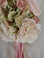Pink Garden Ballerina Faux Silk Wedding Bouquet