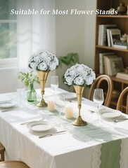 Flower Balls for Centerpieces: Pcs Rose Babys Breath Artificial 2 White