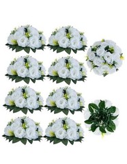 Flowers for Wedding Centerpieces: Pcs Artificial Roses Flower Balls 10 White