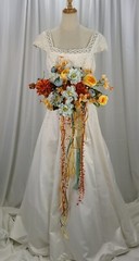 Autumn Sky Boho Faux Silk Wedding Bouquet