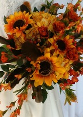Boho Autumn Garden Faux Silk Wedding Bouquet