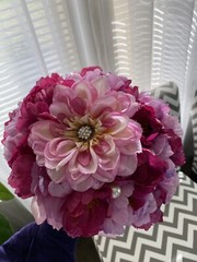 Handmade Pink Floral Bridal Bouquet Artificial Flower