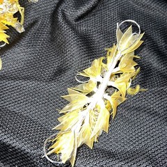 Quinceañera Bouquet Yellow/ Silver with Hair Accessory Ramo Quinceañera Sweet 16