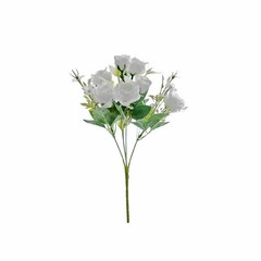 WHITE 4 Bushes 12″ Silk Roses Artificial FLOWERS Bouquets Party Home Decorations