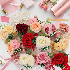 Corsage Wristlet Band 10PCS Elastic Pearl Wrist Corsage Bracelets Bands Wristle