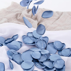 100pcs Silk Rose Petals, Artificial Flower Petals, Realistic Scatter Wedding Dec