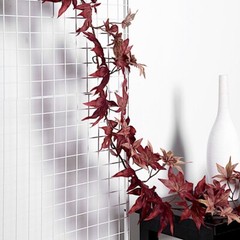 BURGUNDY 70″ ARTIFICIAL Fall MAPLE LEAF GARLAND Faux Autumn Leaves Party Events