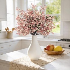 Baby’s Breath Artificial Flowers Bundles Silk Gypsophila Faux 10 Beige Brown