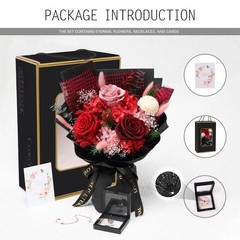 Casaido Preserved Flowers for Delivery, Mothers Day Red Flower Bouquets