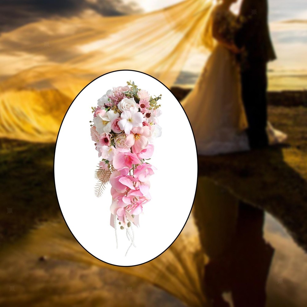 Waterfall Wedding Bouquet Bridal Hand Flower Water Drop Style Floral Centerpiece