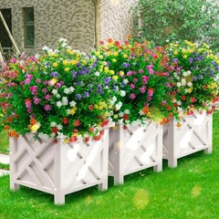 100Pc Artificial Flowers Fake Eucalyptus Plant Outdoor Wedding Home Garden Decor