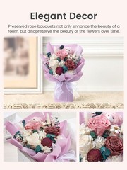 Polylove Forever Flower Bouquet Flowers for Delivery Prime Preserved Purple