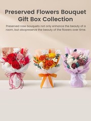 Polylove Forever Flower Bouquet Flowers for Delivery Prime Preserved Purple