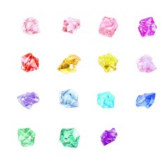 100pcs Light Sky Blue Fake Crushed Ice Acrylic Gems Vase Filler 11-14mm