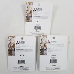 David Tutera Burlap Floral Pick 3″ Wedding Favor 3 Cards 12 Pc Hessian Jute