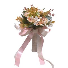 Nature Silk Flower Bride Handheld Bouquet with Life Like Design For Weddings