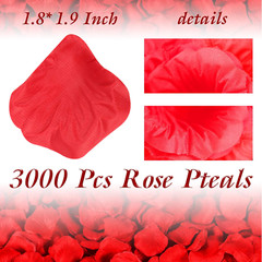 3000 pétalos de rosa de seda, decoraciones de pétalos de rosa roja