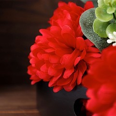 36 Red bushes Silk CHRYSANTHEMUMS Ball Wedding Flowers Bouquets Decorations SALE