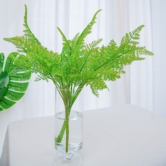 2 GREEN 19″ Faux Asparagus Fern ARTIFICIAL LEAVES Greenery Stems Party Supplies