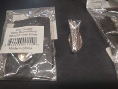Silvery Metal Calla Lily Bout Magnet, Attach Boutonniere w/o Pins “Vine Silver”