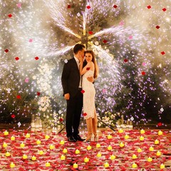 Rose Petals and LED Candles Set for Romantic Decor Valentine Propose Wedding US