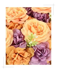 wedding Autumn peony rose hydrangea simulation flower wall wedding background