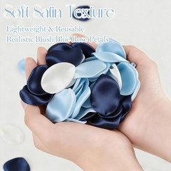 300pcs Artificial Flowers Silk Fake Blue Rose Petals Flower Girl Scatter Pedals