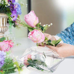 60 Pack Clear Plastic Flower Box for Corsage, Boutonniere, Rose, Orchid Prom Wed