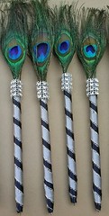 12 Peacock Feather Pen Party FAVOR for Weddin Gift ,Sweet16,Bridal S,Quinceañera
