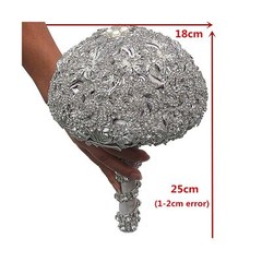 Wedding Bouquet Luxury Artifical Diamond Wedding Bouquet Set Including Bouque…