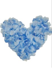 2000 Rose Petals Artificial Flower Petals Fake Silk Gradient Blue Wedding Romant