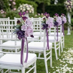 4Pieces Premium Fabric Flower Bouquets Suitable for Various Wedding Themes