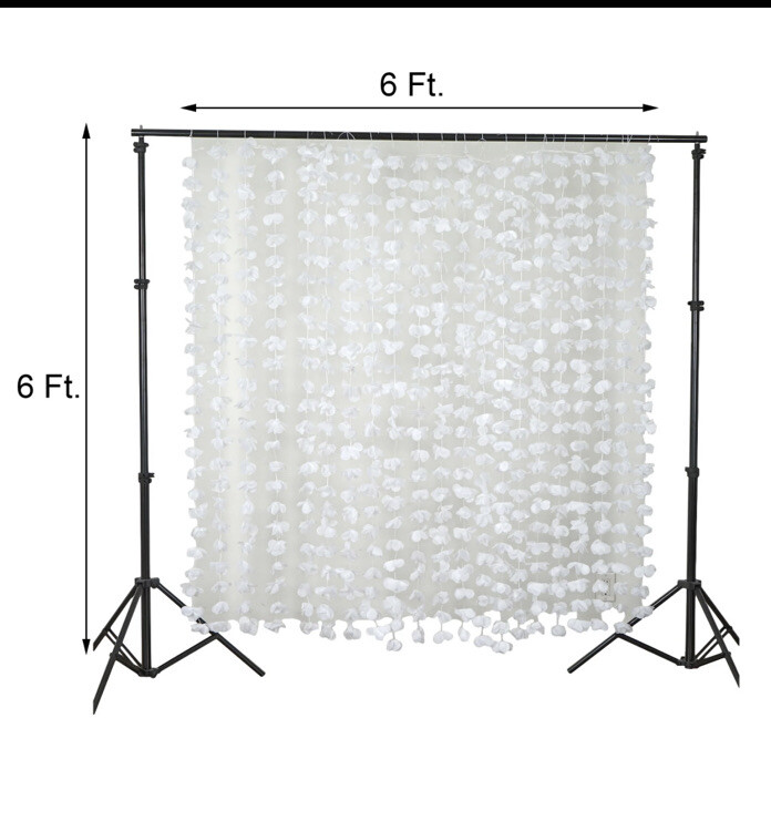 Nikkah Set Up / White Wisteria Garland Flower String 6ftx6ft Vine Backdrop