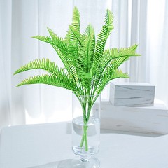 2 GREEN 19″ Faux Fern ARTIFICIAL LEAVES Greenery Stems Party Decorations
